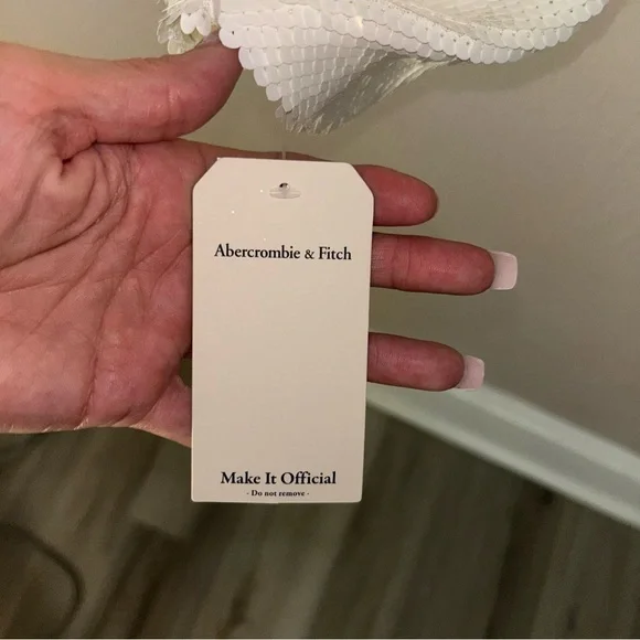 Abercrombie & Fitch White Sequin Prom Dress - Picture 5 of 5